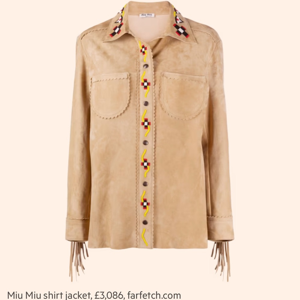 Alice Blue Tan Utility Jacket with Collared Neckline and Tassels - Picture 11 of 11